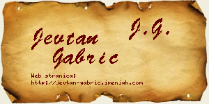 Jevtan Gabrić vizit kartica